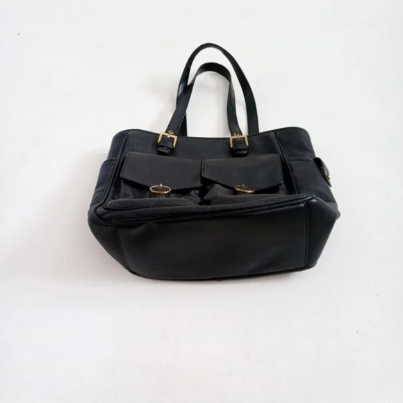Liz Claiborne vintage black leather purse - Picture 4 of 8
